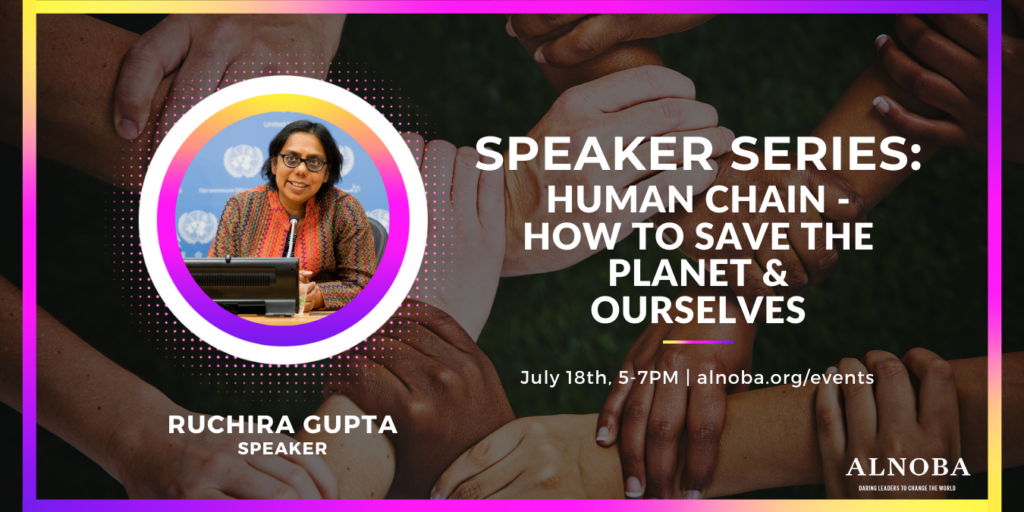 Speaker Series: Human Chain – How to Save the Planet & Ourselves with Ruchira Gupta